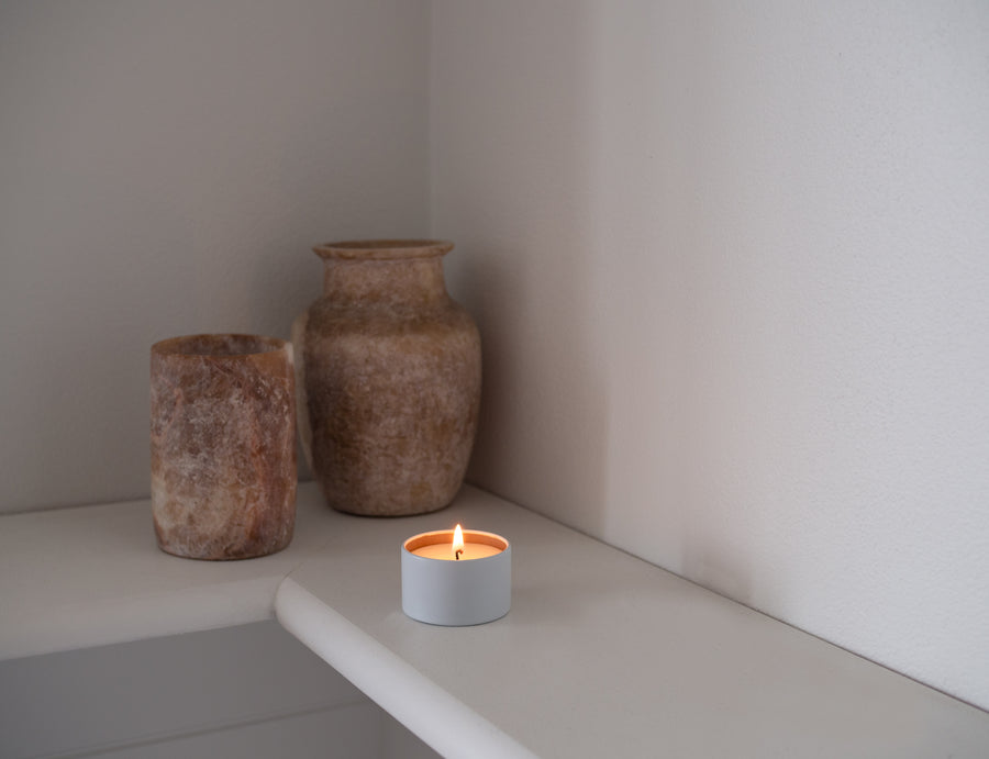 Handpoured Natural Soy Wax White Travel Candles 35g - Cossé