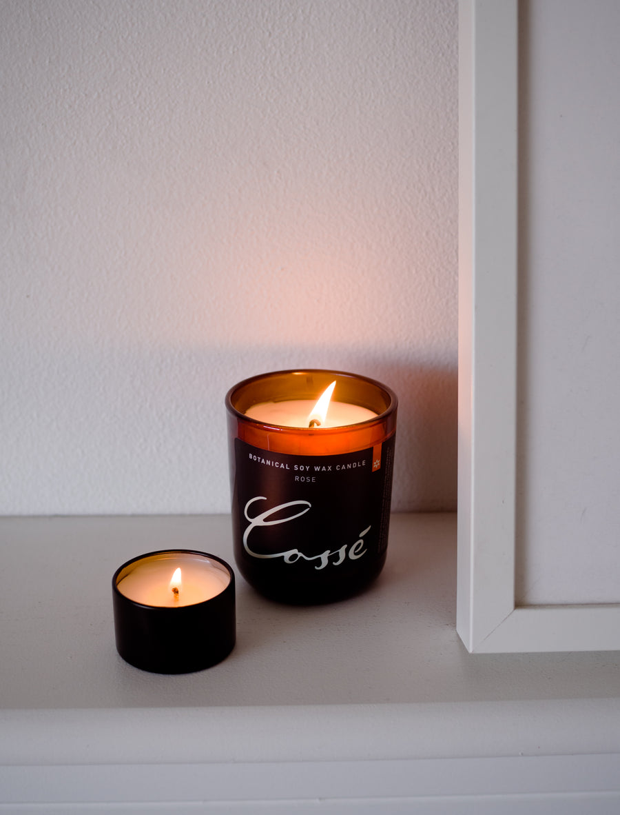 Handpoured Natural Soy Wax Black Travel Candles 35g - Cossé